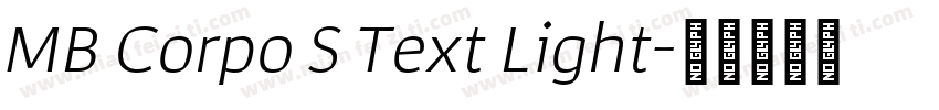 MB Corpo S Text Light字体转换